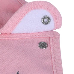 Baby Moo Unicorn Star Cotton 2 Pack Buttoned Feeding Bibs - Pink