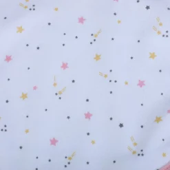 Baby Moo Unicorn Star Cotton 2 Pack Buttoned Feeding Bibs - Pink