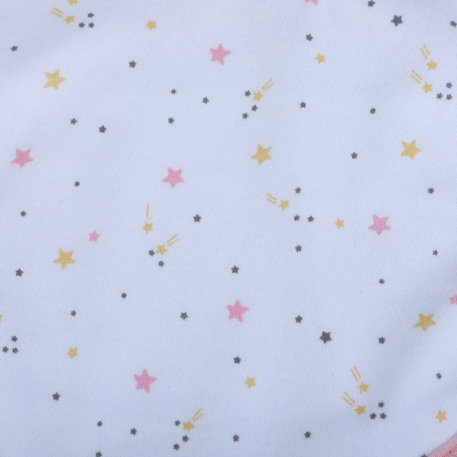 Baby Moo Unicorn Star Cotton 2 Pack Buttoned Feeding Bibs - Pink