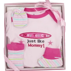 Baby Moo Way Too Cute Pink 5 Pcs Gift Set