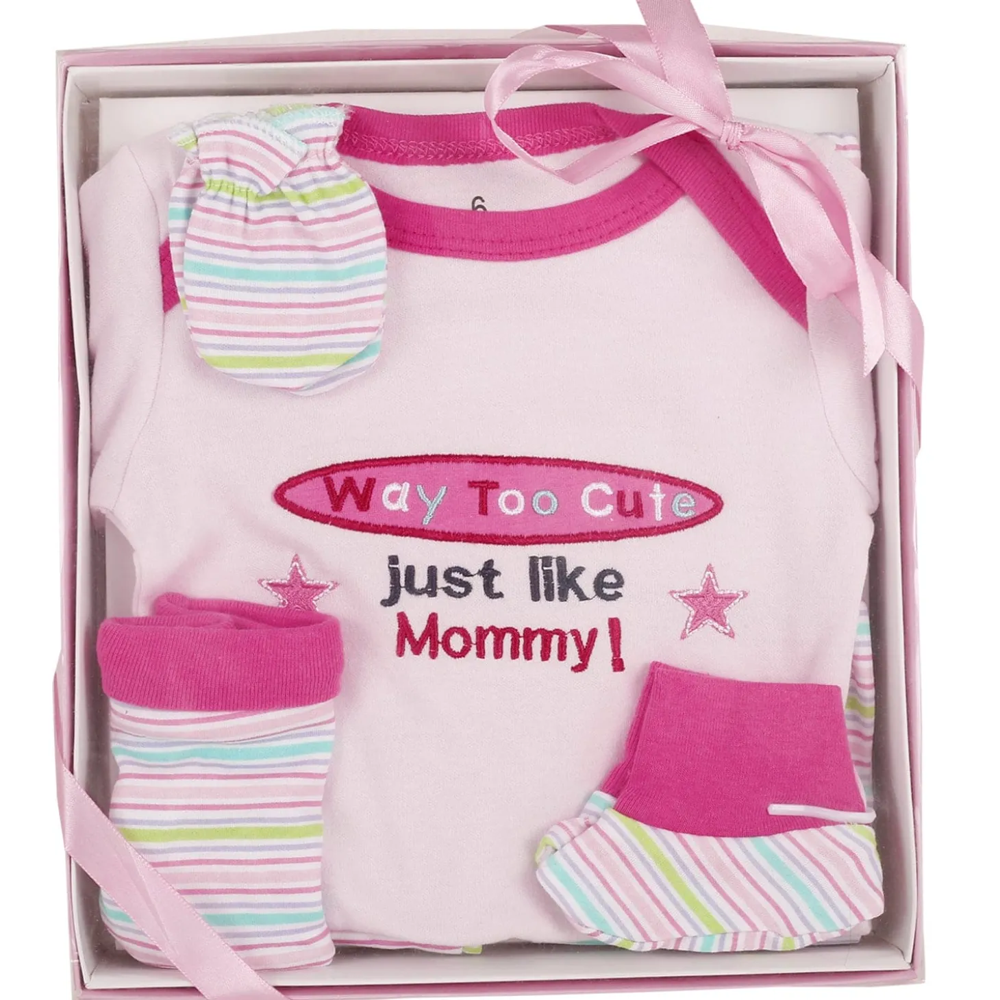 Baby Moo Way Too Cute Pink 5 Pcs Gift Set
