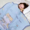 Baby Moo Wild Tiger All Season Medium Muslin Blanket - Blue