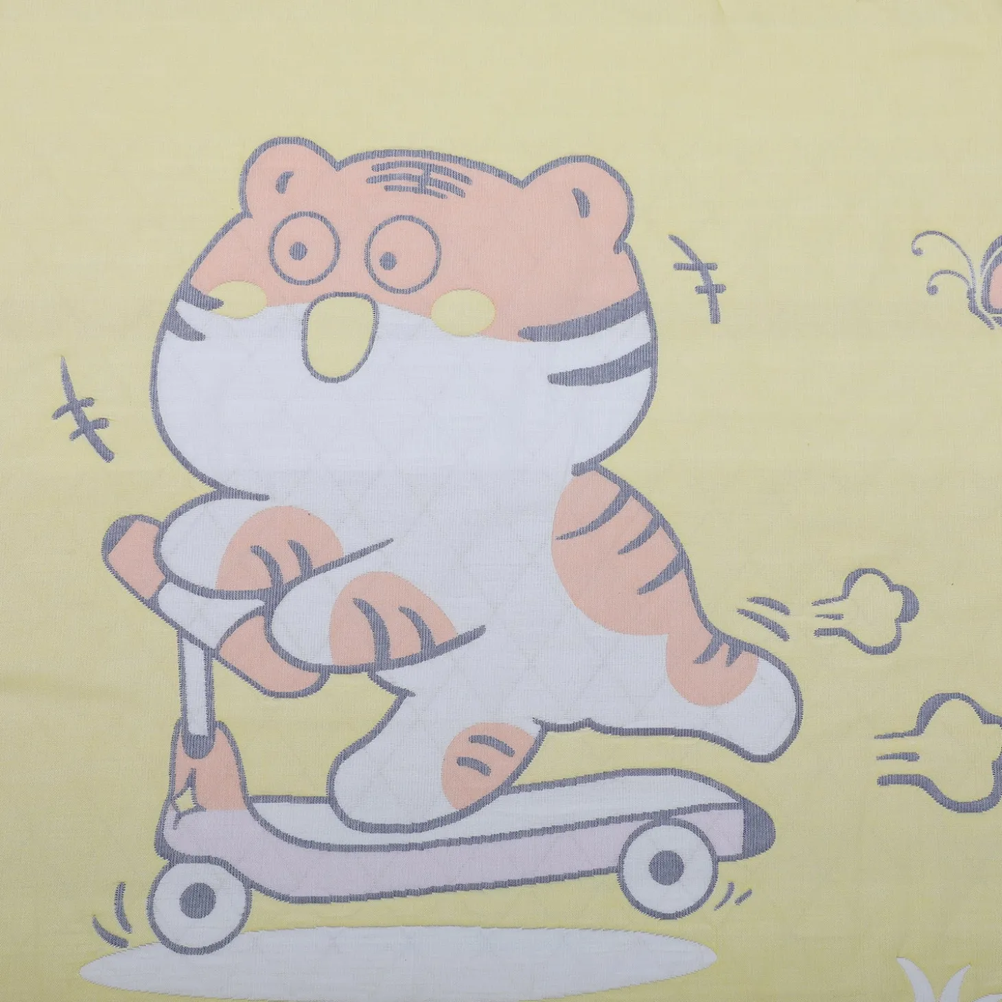 Baby Moo Wild Tiger All Season Medium Muslin Blanket - Yellow