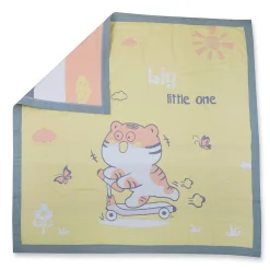 Baby Moo Wild Tiger All Season Medium Muslin Blanket - Yellow