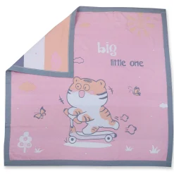 Baby Moo Wild Tiger All Season Medium Muslin Blanket - Pink