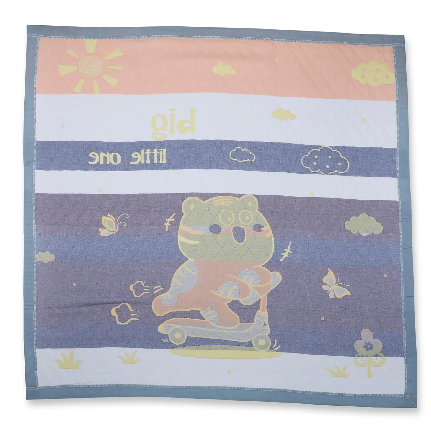 Baby Moo Wild Tiger All Season Medium Muslin Blanket - Yellow