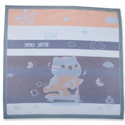 Baby Moo Wild Tiger All Season Medium Muslin Blanket - Blue