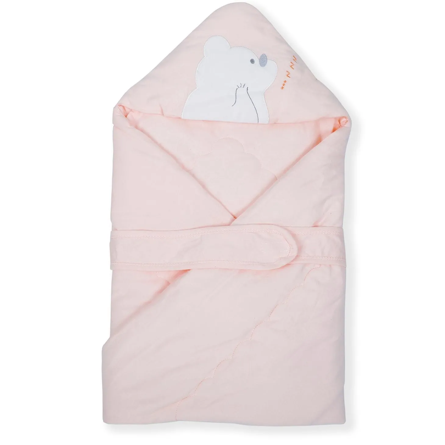 Baby Moo Workaholic Bear 100 % Cotton Wrapper - Pink