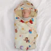 Baby Moo Zebra in Pram Premium Quilted Hood Wrapper - Yellow