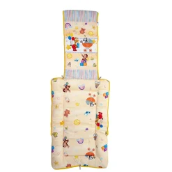 Baby Moo Zebra in Pram Premium Carry Nest Velvet With Fur Lining Sleeping Bag - Yellow