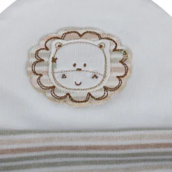 Baby Moo Zoo Animals Organic Soft Cotton Caps - White