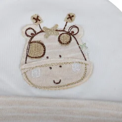Baby Moo Zoo Animals Organic Soft Cotton Caps - White