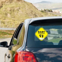 Baby on Board Yellow Car Sign