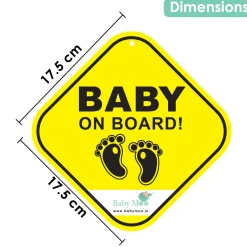 Baby on Board Yellow Car Sign