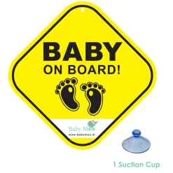 Baby on Board Yellow Car Sign