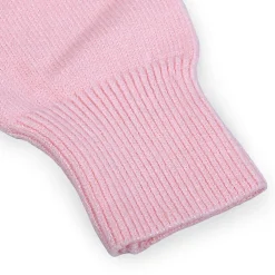 Basic Polo Neck Ribbed Premium Full Sleeves Knitted Kids Sweater - Pink