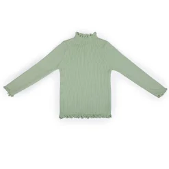 Basic Ribbed Premium Full Sleeves Knitted Kids Sweater - Green