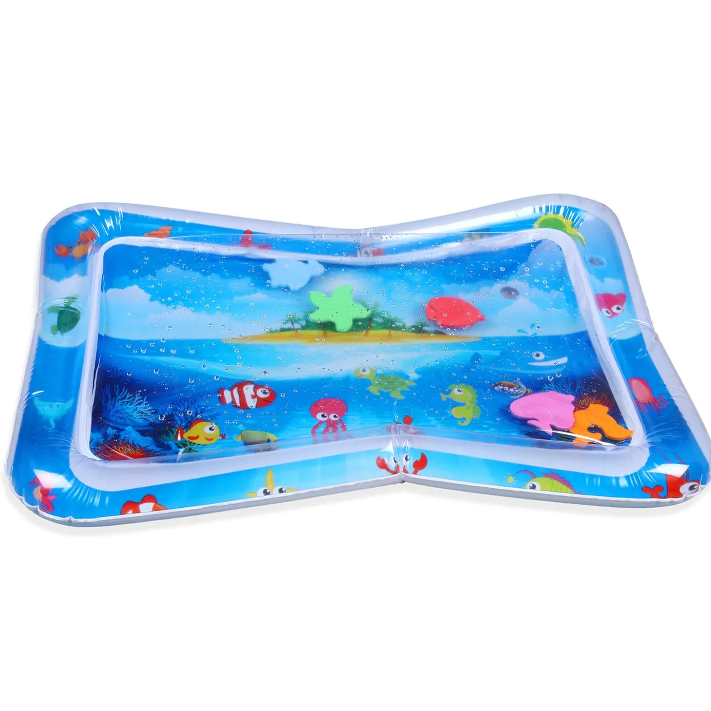 Beach Please Inflatable Tummy Time Mat Water Play Mat - Blue