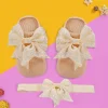 Bedazzled Cream Headband And Socks Set