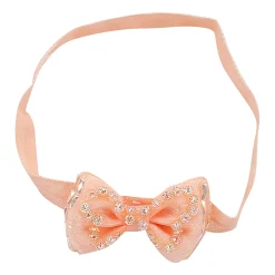 Bedazzled Peach Headband And Socks Set