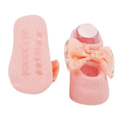 Bedazzled Peach Headband And Socks Set
