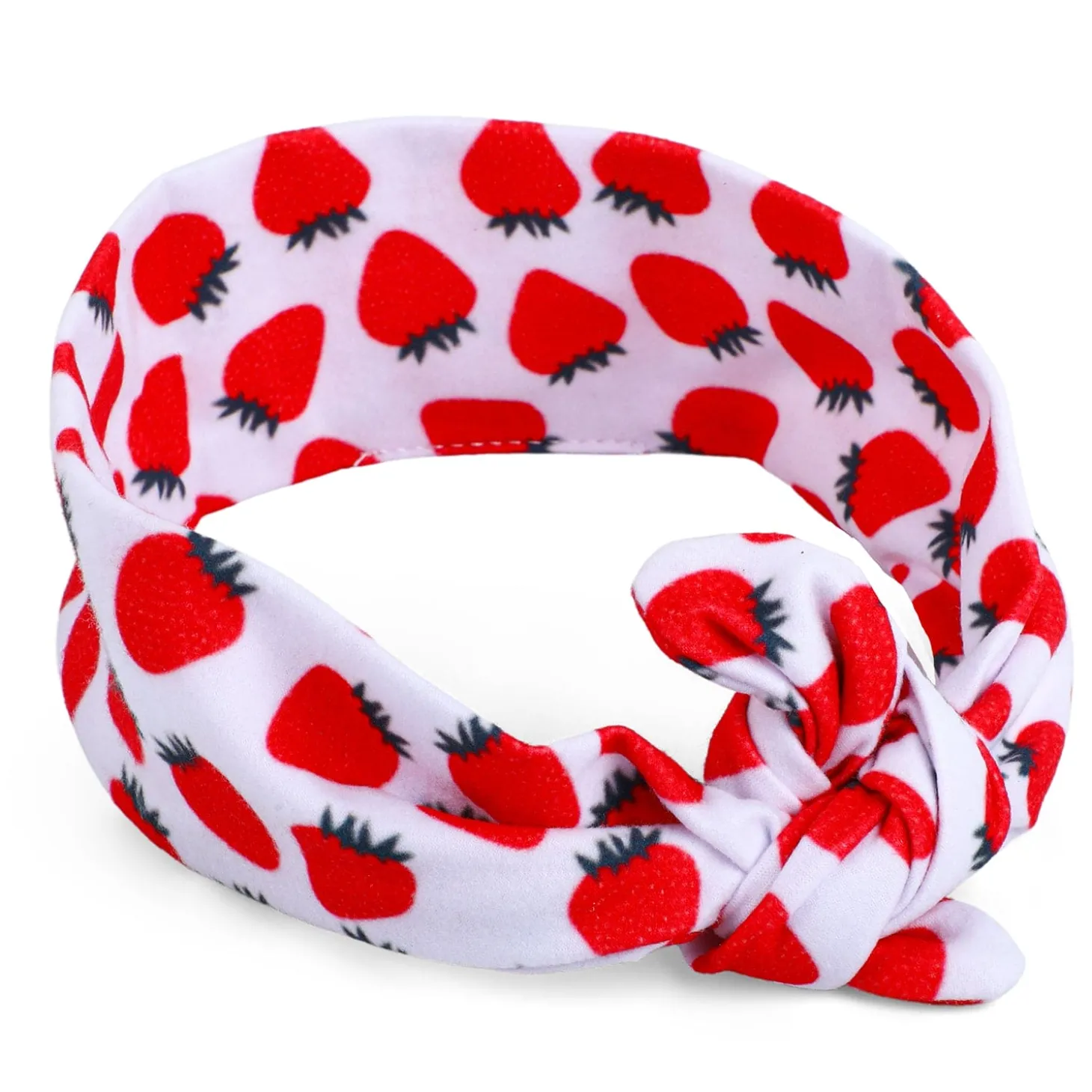 Berry Bow Knot Headband - Red