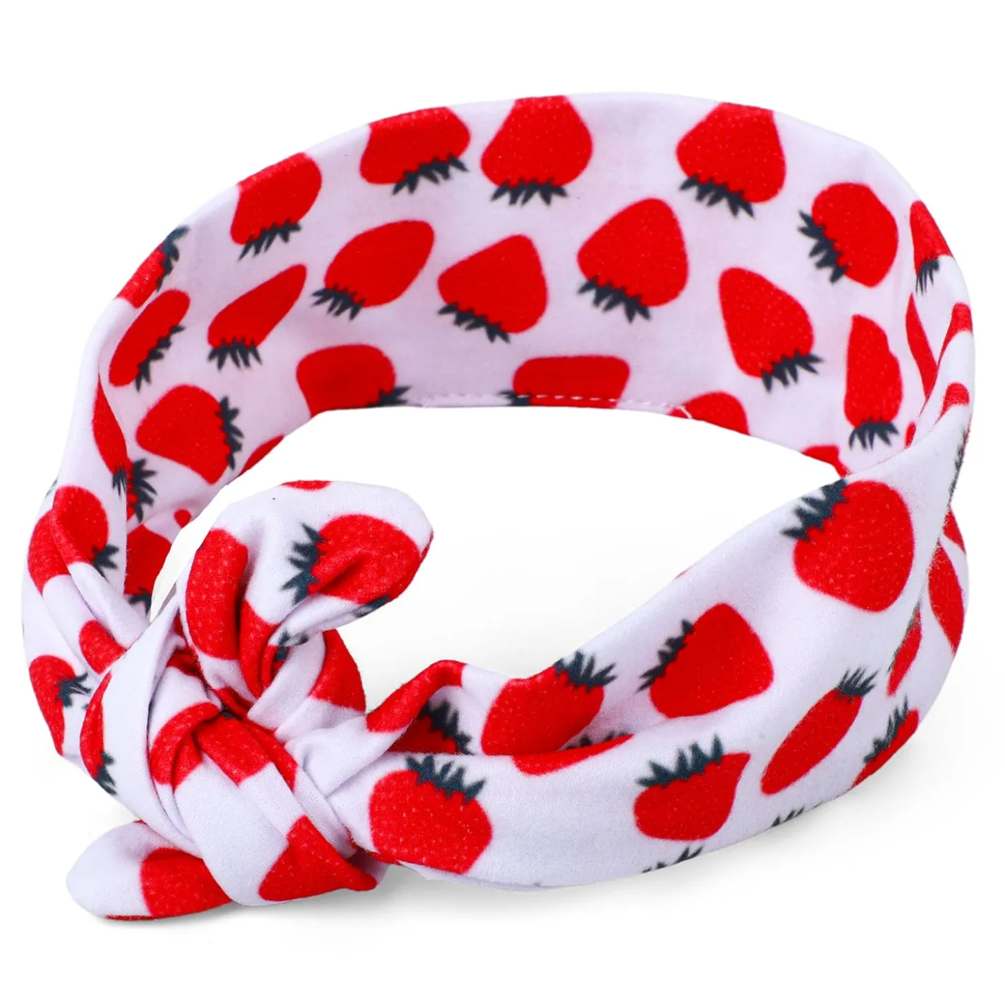 Berry Bow Knot Headband - Red