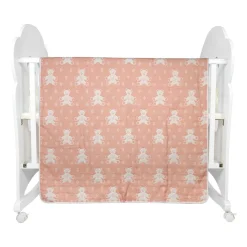 BFF Bear Peach Medium Muslin Blanket