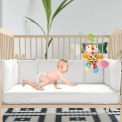 Big Eyed Multicolour Hanging Pulling Toy With Teether