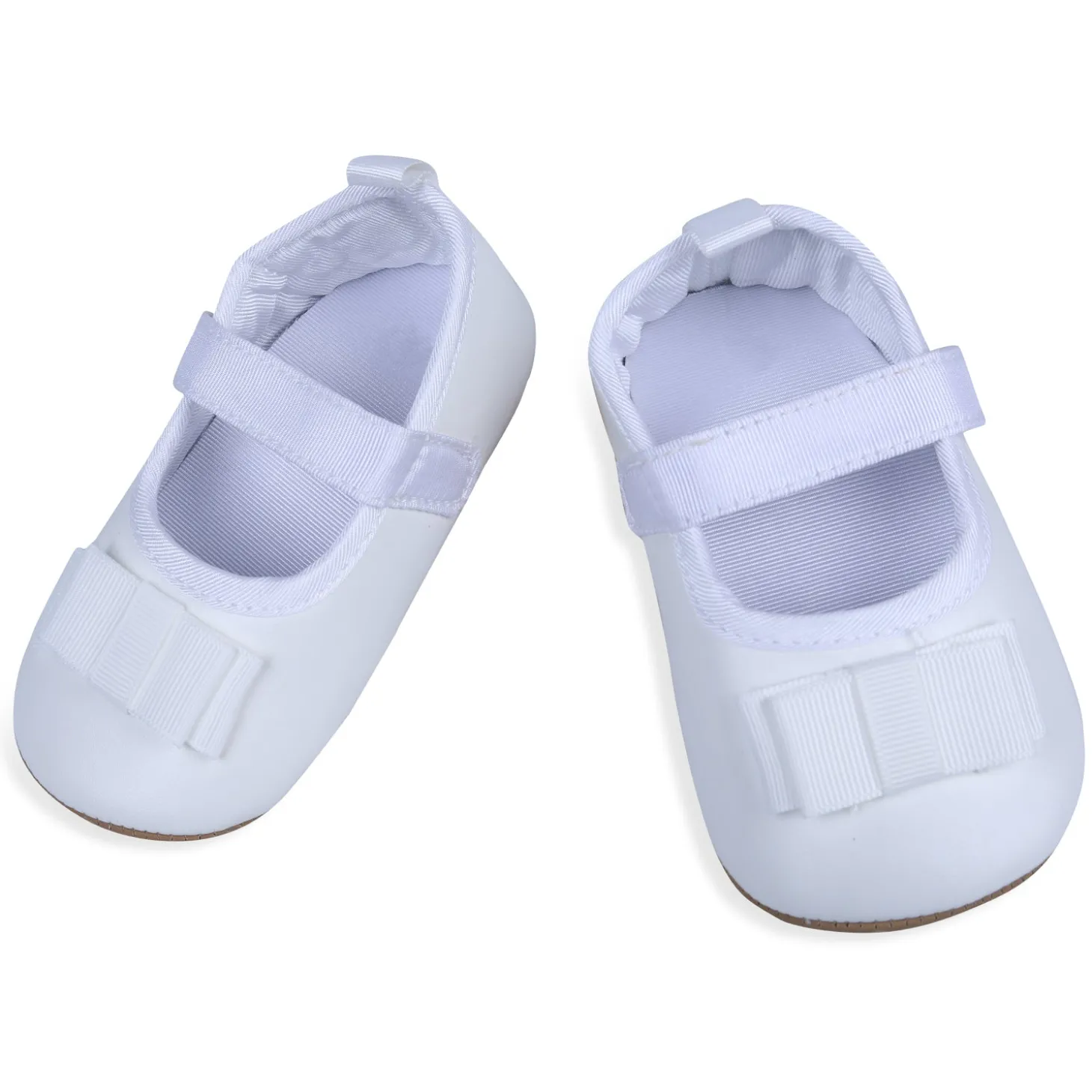 Bow Premium Girls Anti-Slip Ballerina Shoes - White