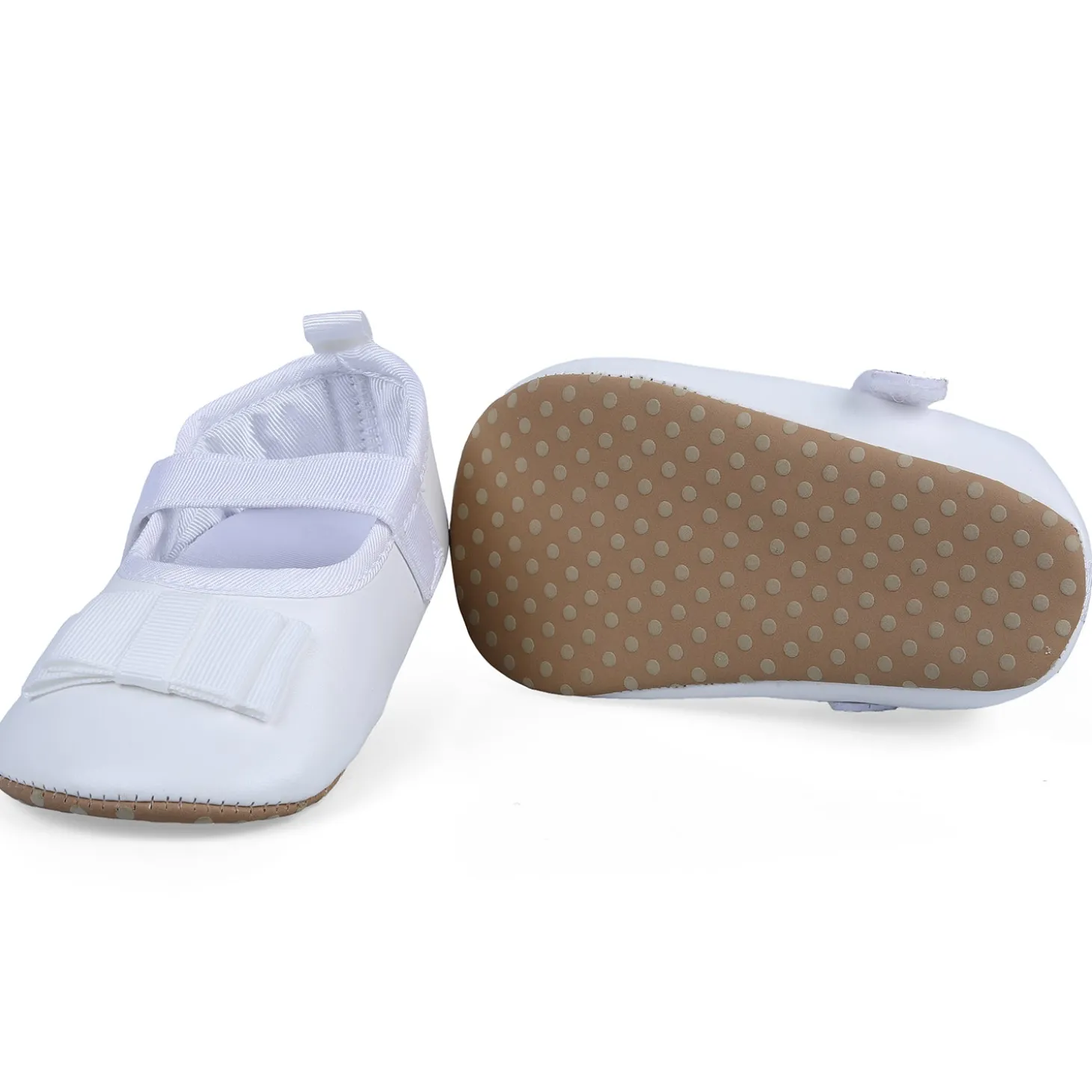 Bow Premium Girls Anti-Slip Ballerina Shoes - White