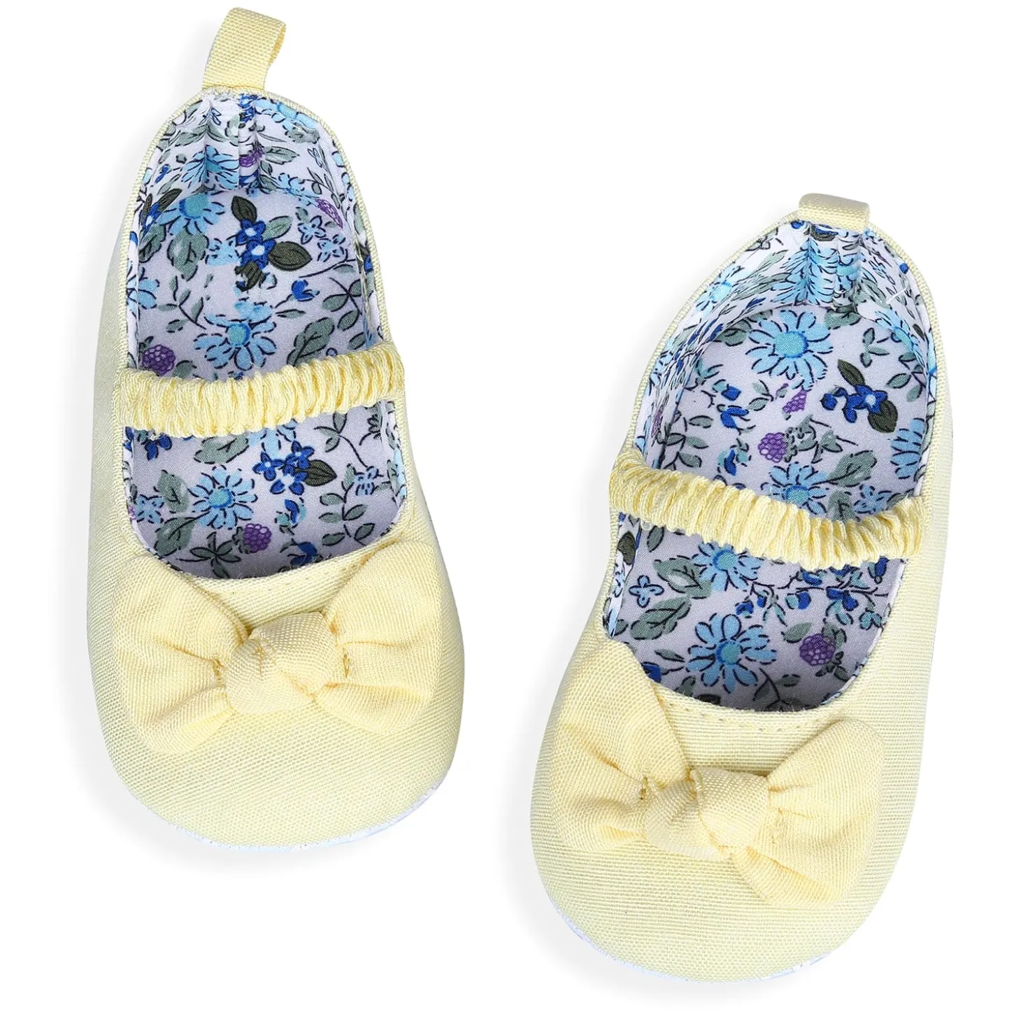 Bowknot Premium Girls Anti-Slip Ballerina Booties - Yellow