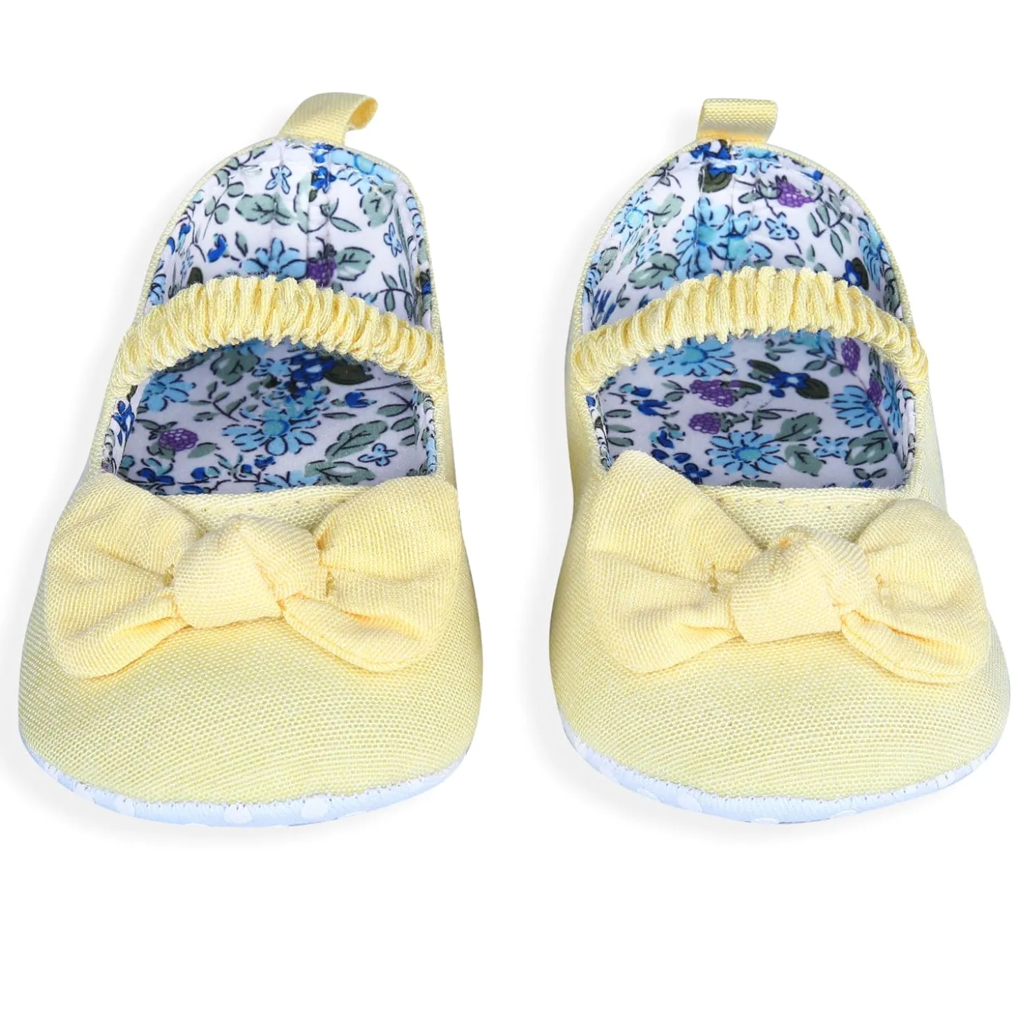 Bowknot Premium Girls Anti-Slip Ballerina Booties - Yellow