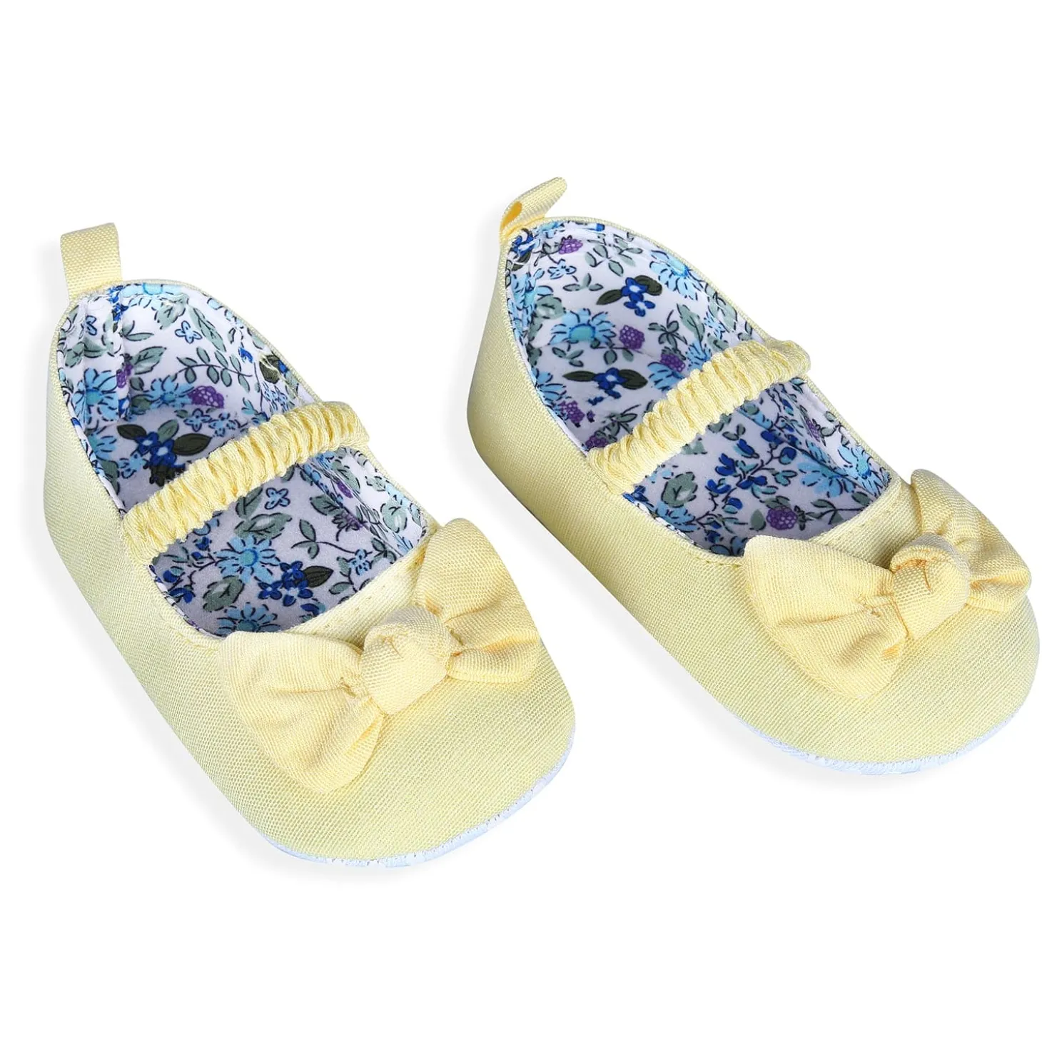 Bowknot Premium Girls Anti-Slip Ballerina Booties - Yellow