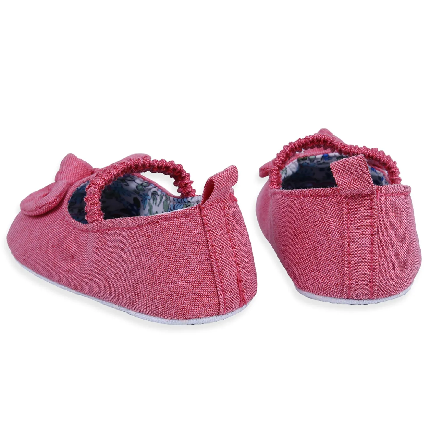 Bowknot Premium Girls Anti-Slip Ballerina Booties - Peach