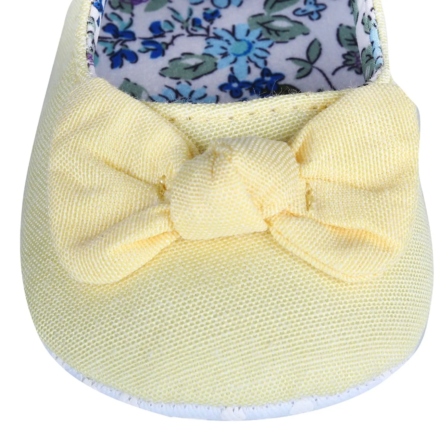 Bowknot Premium Girls Anti-Slip Ballerina Booties - Yellow