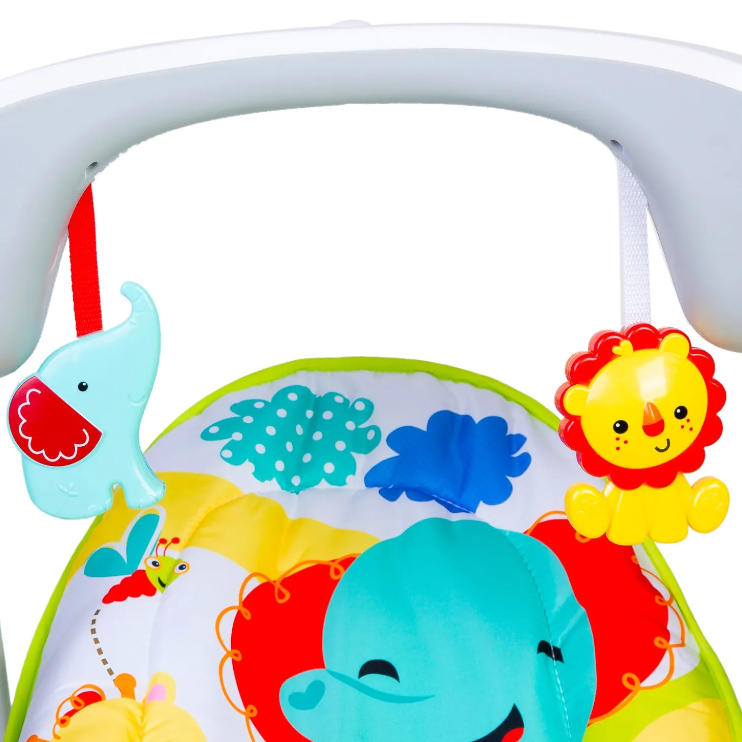 Bright Stars Foldable Musical Comfortable Swing Jungle Print Green