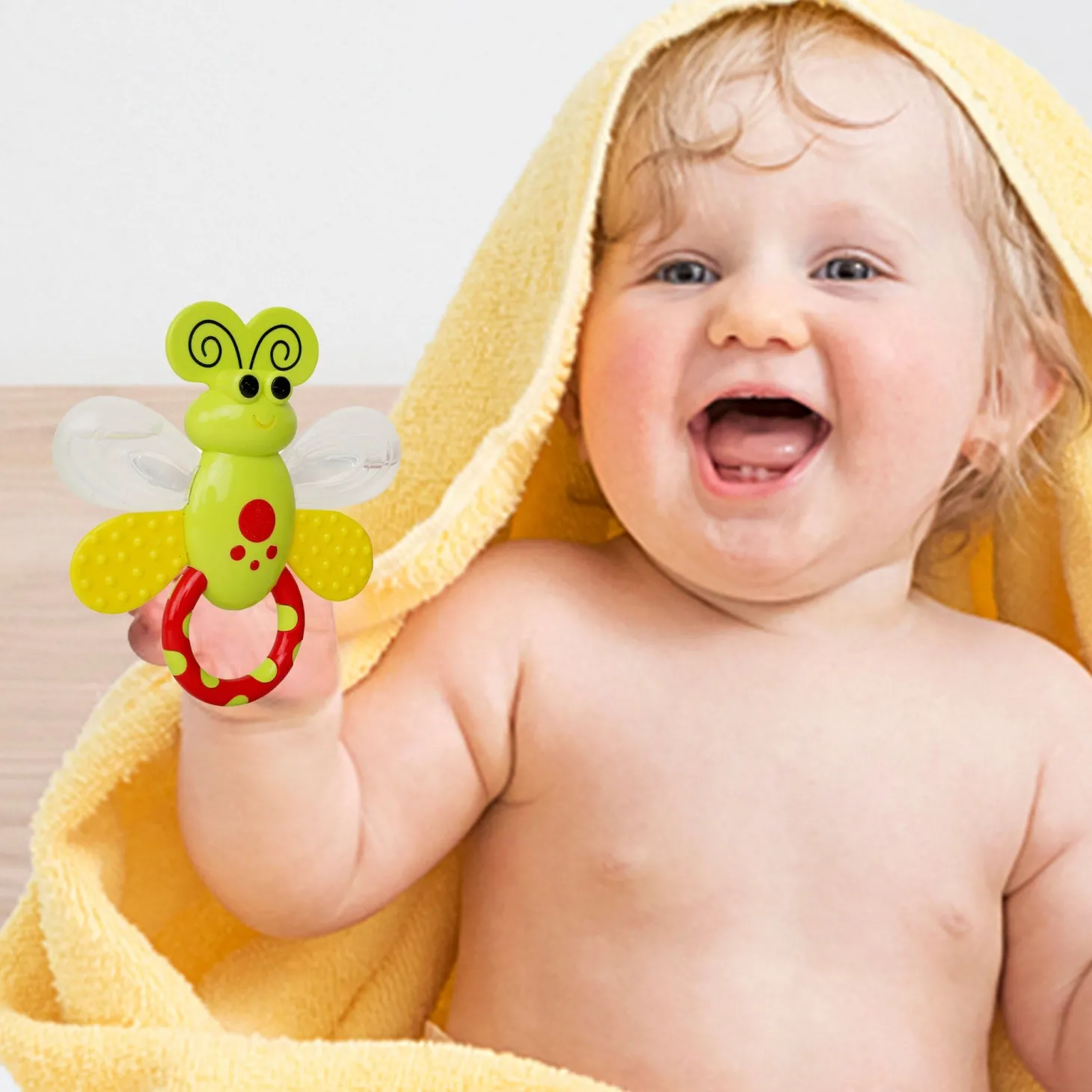 Butterfly Green Rattle Toy
