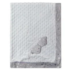 Butterfly Star Soft Reversible Bubble Blanket Grey