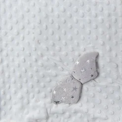 Butterfly Star Soft Reversible Bubble Blanket Grey