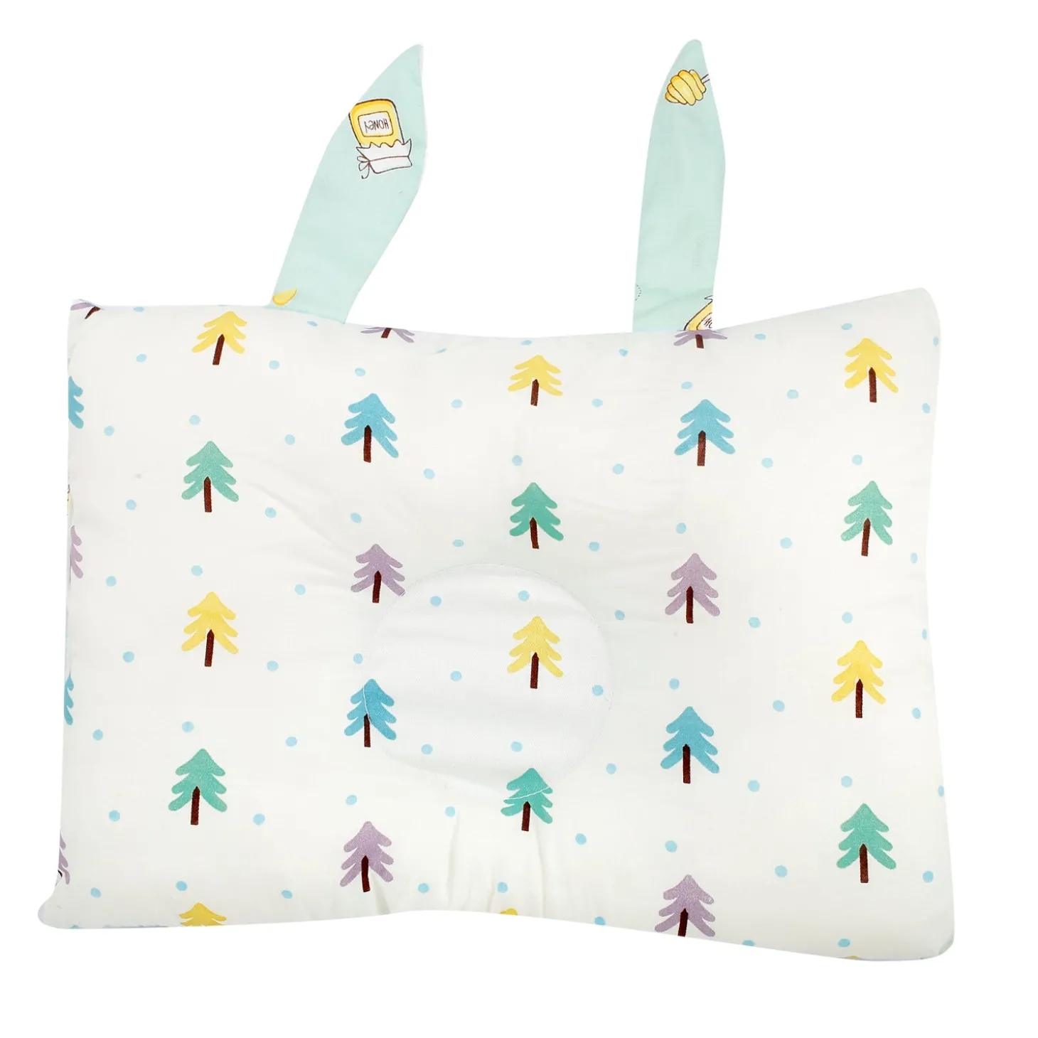 Buzzing Bees Blue Double Sided Pillow