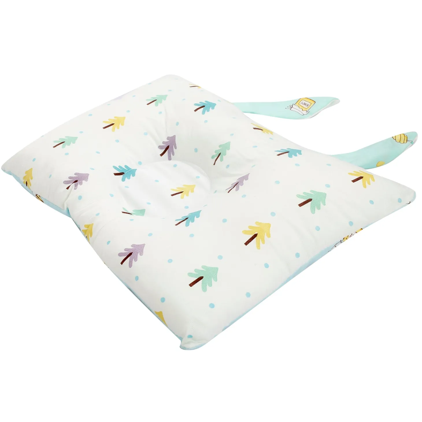 Buzzing Bees Blue Double Sided Pillow