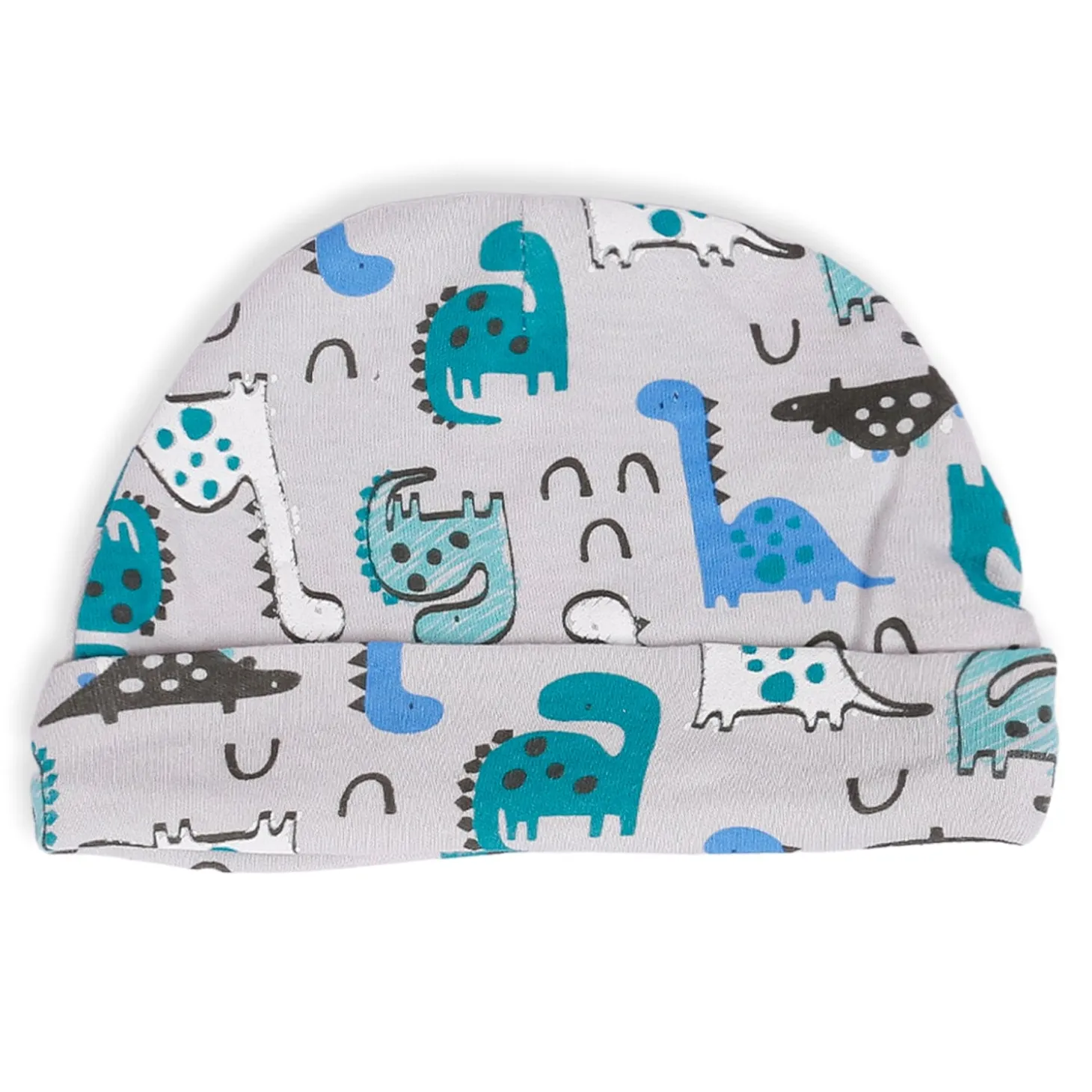 Cap Mittens And Booties Gift Set Dinosaur Blue