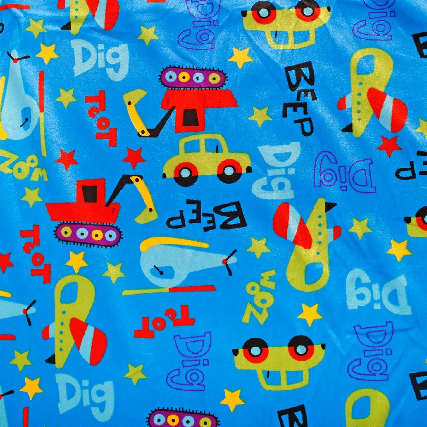 Cars And Planes Blue Blanket