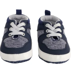 Casual Blue Lace Up Booties