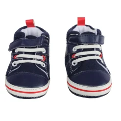 Casual Navy Blue Velcro Booties