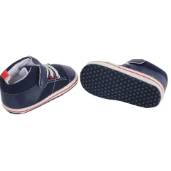 Casual Navy Blue Velcro Booties