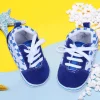 Checkered Lace-Up Casual Soft Sole Anti-Slip Sneaker Booties - Blue