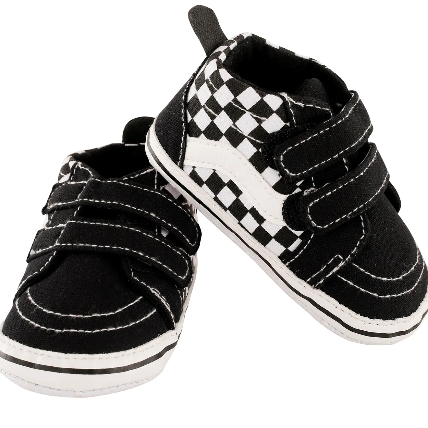 Chequered Black Casual Booties