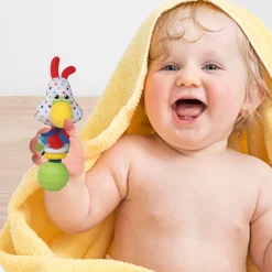 Chicken White Handheld Rattle